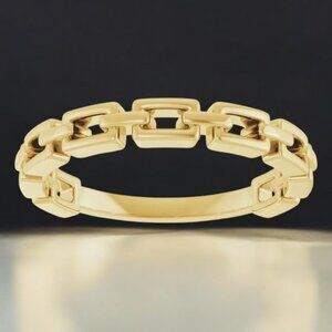Chain Link Ring in 14kt Yellow Gold